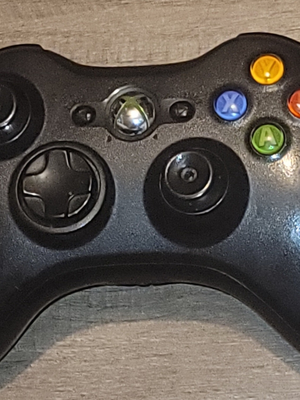Microsoft Black Xbox 360 Wireless Controller with Colored Buttons